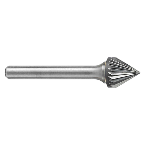 ATA SGSPRO 24675 | 6.00mm Cutter Diameter x 6.00mm Shank x 50.00mm OAL x 4.00mm LOC 60 Degree Included Angle Solid SJ-1M Countersink Burr