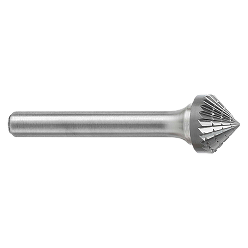 ATA SGSPRO 24928 | 6.00mm Cutter Diameter x 6.00mm Shank x 50.00mm OAL x 3.00mm LOC 90 Degree Included Angle Brazed SK-1M Countersink Burr