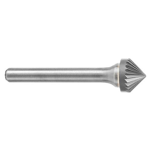 ATA SGSPRO 25050 | 19.00mm Cutter Diameter x 6.00mm Shank x 58.00mm OAL x 9.50mm LOC 90 Degree Included Angle Brazed SK-7M Countersink Burr