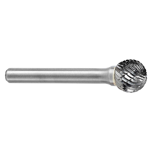 ATA SGSPRO 12453 | 1/4" Cutter Diameter x 1/4" Shank x 2" OAL x 7/32" LOC Solid SD-1 Ball Burr - Double Cut