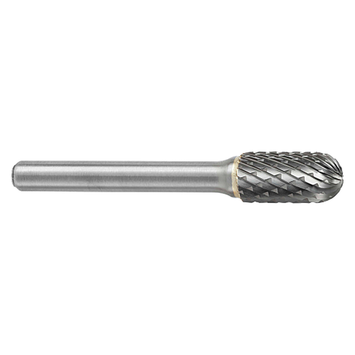 ATA SGSPRO 10357 | 1/2" Cutter Diameter x 1/4" Shank x 7" OAL x 1" LOC TiAIN Coated Brazed SC-5L6 Cylinder Ball Nosed Burr