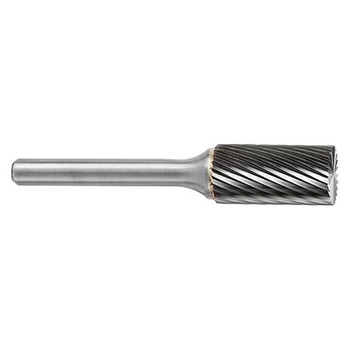 ATA SGSPRO 11500 | 1/8" Cutter Diameter x 1/8" Shank x 1-1/2" OAL x 9/16" LOC Single Cut Solid SB-43 C Cylinder with End Cut Burr