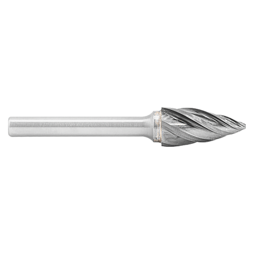 ATA SGSPRO 19588 | 3/8" Cutter Diameter x 1/4" Shank x 2-1/2" OAL x 3/4" LOC NG Non-Ferrous Cut Brazed SG-3 Tree Pointed Burr