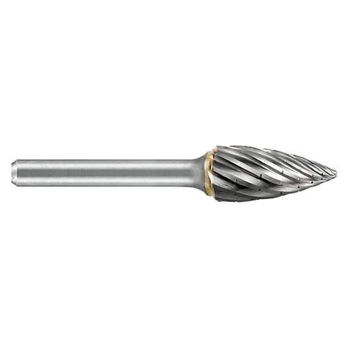 ATA SGSPRO 19633 | 1/2" Cutter Diameter x 1/4" Shank x 2-3/4" OAL x 1" LOC Brazed SG-5 Tree Pointed Burr