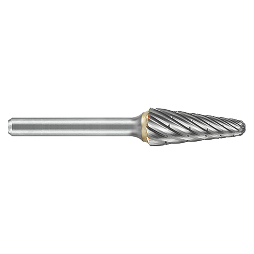 ATA SGSPRO 19643 | 1/2" Cutter Diameter x 1/4" Shank x 3" OAL x 1-1/8" LOC Brazed SL-4 Ball Nosed Cone Burr