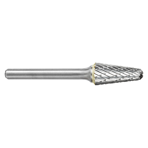 ATA SGSPRO 10295 | 3/8" Cutter Diameter x 1/4" Shank x 3" OAL x 1-1/16" LOC Heavy Duty Cut Brazed SL-3 Ball Nosed Cone Burr