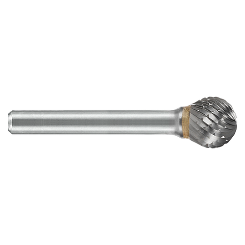 ATA SGSPRO 10314 | 3/8" Cutter Diameter x 1/4" Shank x 2-5/8" OAL x 5/16" LOC TiAIN Coated Brazed SD-3 Ball Burr