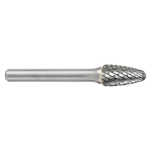 ATA SGSPRO 10322 | 1/2" Cutter Diameter x 3/8" Shank x 3" OAL x 1" LOC TiAIN Coated Brazed SF-5 Ball Nosed Tree Burr