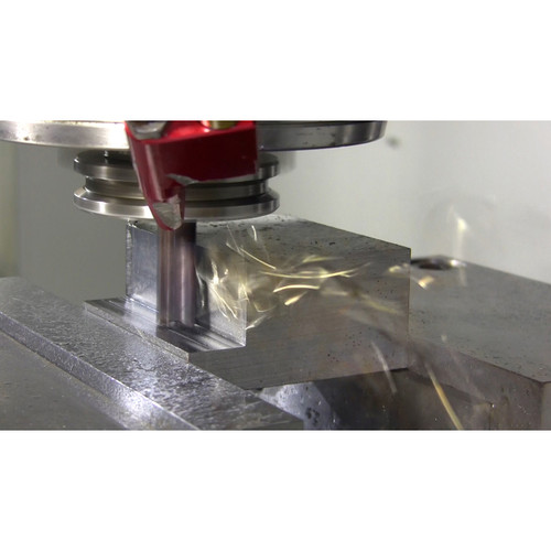 SGS 37712 | 1.000" Diameter x 1.000" Shank x 3.000" LOC x 6.000" OAL x 0.030" Radius 5 Flute TM (Ti-NAMITE-M) Coated Chip Breaker Corner Radius End Mill