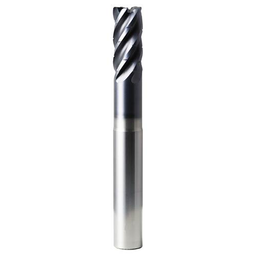 SGS 37967 | 1.000" Diameter x 1.000" Shank x 2.000" LOC x 7.000" OAL x 0.060" Radius 5 Flute AlTiN (Ti-NAMITE-A) Coated Chip Breaker Corner Radius End Mill
