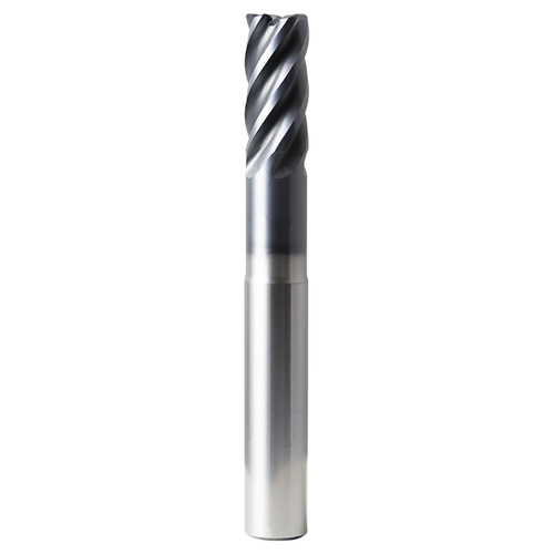 SGS 37858 | 0.438" Diameter x 0.438" Shank x 0.875" LOC x 4.000" OAL x 0.015" Radius 5 Flute AlTiN (Ti-NAMITE-A) Coated Corner Radius End Mill
