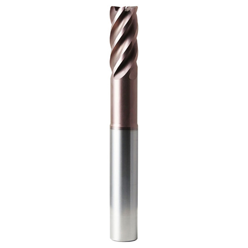 SGS 37864 | 0.438" Diameter x 0.438" Shank x 0.875" LOC x 4.000" OAL x 0.030" Radius 5 Flute TM (Ti-NAMITE-M) Coated Corner Radius End Mill