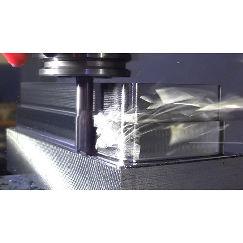SGS 37777 | 0.188" Diameter x 0.188" Shank x 0.375" LOC x 2.500" OAL x 0.015" Radius 5 Flute TM (Ti-NAMITE-M) Coated Chip Breaker Corner Radius End Mill