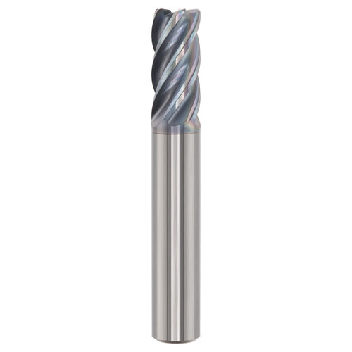 SGS 38709 | 0.250" Diameter x 0.250" Shank x 0.500" LOC x 2.500" OAL x 0.015" Radius 5 Flute MN (MEGACOAT NANO) Coated Corner Radius End Mill