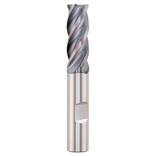 SGS 39843 | 0.375" Diameter x 0.375" Shank x 0.875" LOC x 2.500" OAL x 0.030" Radius 4 Flute MN (MEGACOAT NANO) Coated Corner Radius End Mill