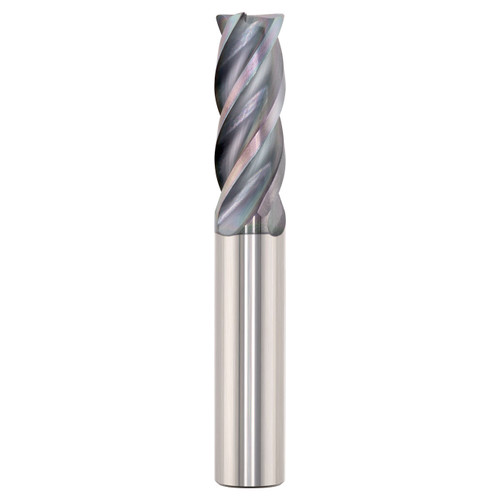 SGS 47812 | 8.00mm Diameter x 8.00mm Shank x 19.00mm LOC x 63.00mm OAL x 2.00mm Radius x 34-38 Degree Helix Angle 4 Flute MN (MEGACOAT NANO) Coated Carbide Corner Radius End Mill