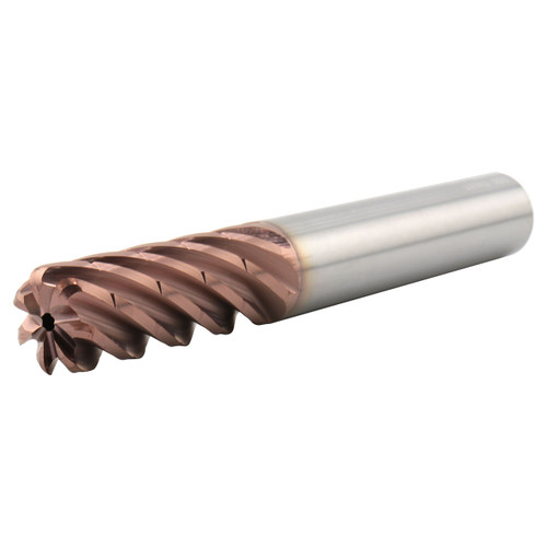 SGS 77375 | 0.500" Diameter x 0.500" Shank x 2.000" LOC x 4.000" OAL x 0.060" Radius 7 Flute TM (Ti-NAMITE-M) Coated Chip Breaker Corner Radius End Mill