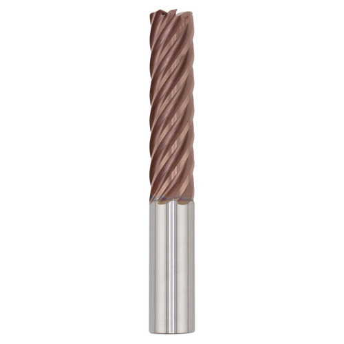 SGS 77505 | 1.000" Diameter x 1.000" Shank x 4.000" LOC x 7.000" OAL x 0.120" Radius 7 Flute TM (Ti-NAMITE-M) Coated Corner Radius End Mill