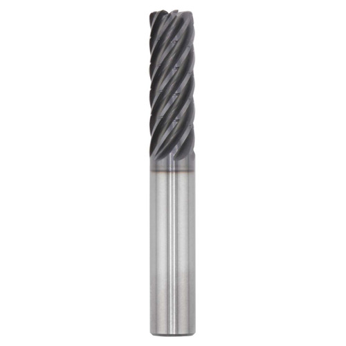 SGS 74766 | 0.630" Diameter x 0.630" Shank x 1.890" LOC x 3.937" OAL x 0.079" Radius 7 Flute AlTiN (Ti-NAMITE-A) Coated Chip Breaker Corner Radius End Mill