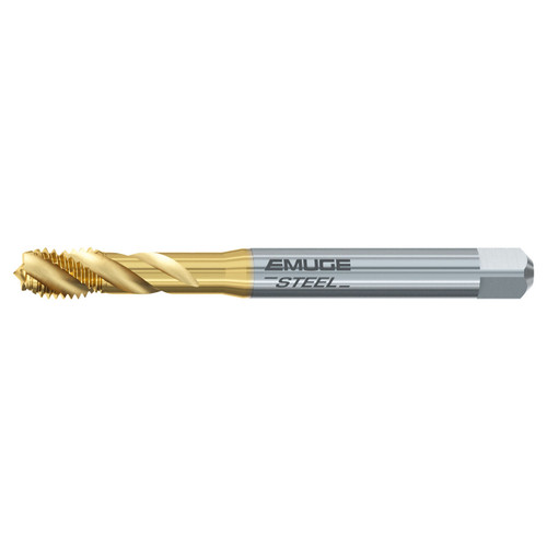 Emuge B0501420.0030 | M3 x0.50mm Thread Size x 3.50mm Shank x 56.00mm OAL x 35 Degree Helix Angle Oversize Class TIN Coated HSSE Spiral Flute Tap