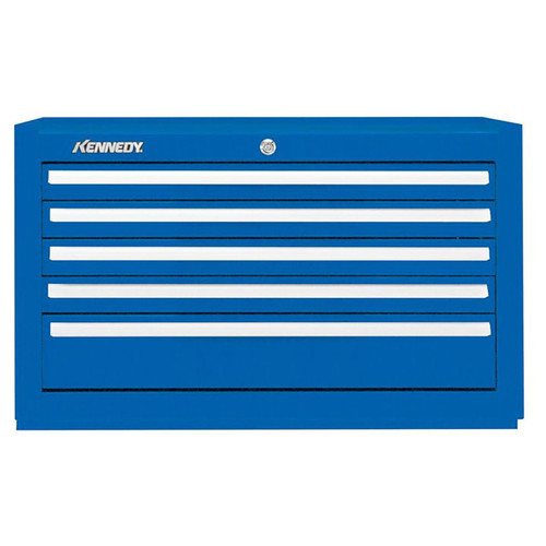 Kennedy 2805XBL | 29" Width x 20" Depth x 16-1/2" Height 5 Drawer Powder Coat Paint Steel Mechanics' Chest - Blue