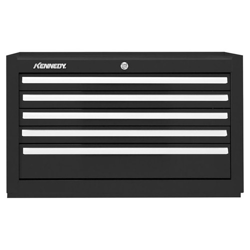 Kennedy 2805XBK | 29" Width x 20" Depth x 16-1/2" Height 5 Drawer Powder Coat Paint Steel Mechanics' Chest - Black