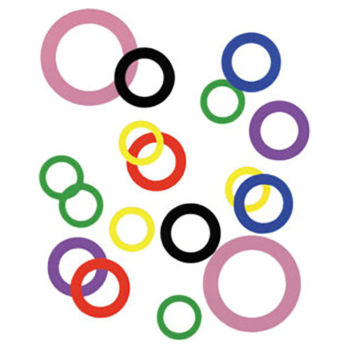 Precision Brand 44703 | 3/8" Inside Diameter x 5/8" Outside Diameter Plastic Red Plastic Arbor Shim - 10 pcs