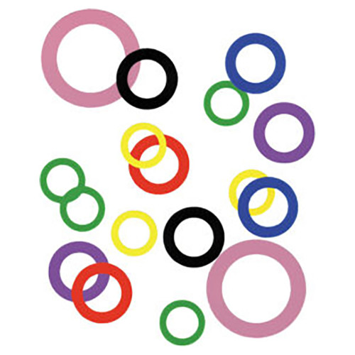 Precision Brand 44801 | 1-1/4" Inside Diameter x 1-3/4" Outside Diameter x 0.002" Thickness Red Plastic Arbor Shim - 10 pcs