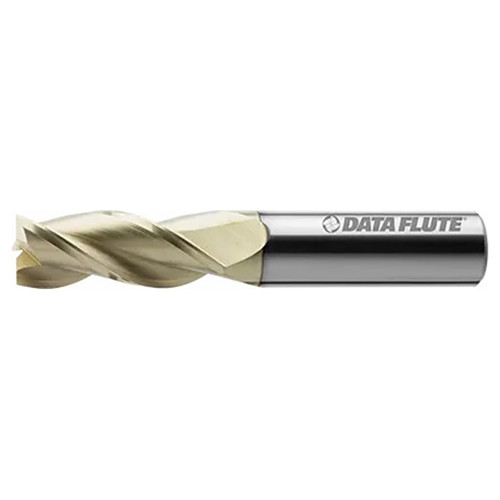 Data Flute 44809-86-D | AFIST31000-030C5 1" Diameter x 1" Shank x 1-1/4" LOC x 4" OAL C5 Coated Corner Radius End Mill