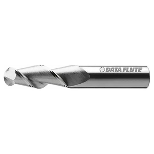 Data Flute 33464-00-D | ARFBNST20625 5/8" Diameter x 5/8" Shank x 3/4" LOC x 3-1/2" OAL Uncoated Ball End Mill