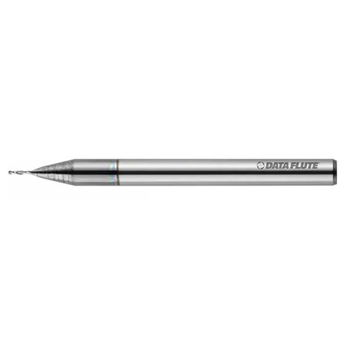 Data Flute 35075-89-D | BNST20050C4 0.050" Diameter x 1/8" Shank x 0.075" LOC x 1-1/2" OAL C4 Coated Miniature Ball Nose End Mill