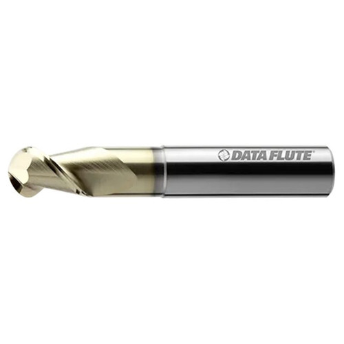 DATA FLUTE HSMBN20750C5 | 0.75mm Diameter x 0.75mm Shank x 1.000" LOC x 4.000" OAL Uncoated Ball End Mill