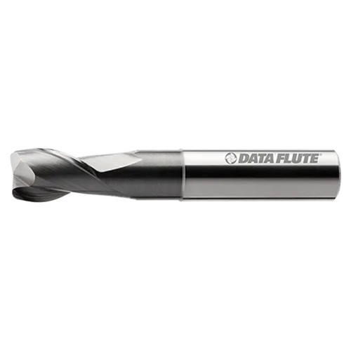 Data Flute 52802-00-D | HVMAG20750-120 3/4" Diameter x 3/4" Shank x 1" LOC x 4" OAL Uncoated Corner Radius End Mill