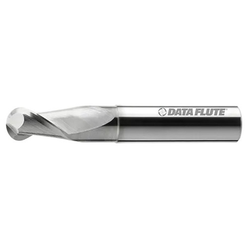 Data Flute 54340-89-D | HVMBNRNM20250 1" Diameter x 1" Shank x 1-1/4" LOC x 7" OAL C4 Coated Ball End Mill