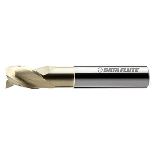 Data Flute 37579-00-D | HVMM30250-015C5 1/4" Diameter x 1/4" Shank x 3/8" LOC x 4" OAL Uncoated Corner Radius End Mill
