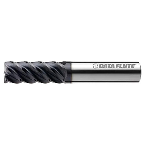 Data Flute 50038-89-D | MHCRX50625-125C10 5/8" Diameter x 5/8" Shank x 4" LOC x 6" OAL C4 Coated Corner Radius End Mill