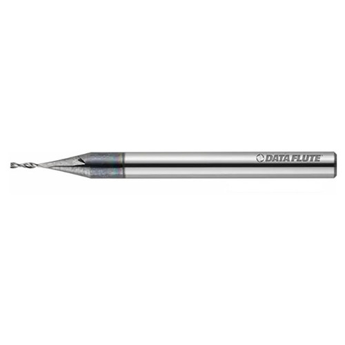 DATA FLUTE SH20078C7 | 0.078" Diameter x 0.125" Shank x 0.25mm LOC x 1.50mm OAL C4 Coated Miniature Square End Mill
