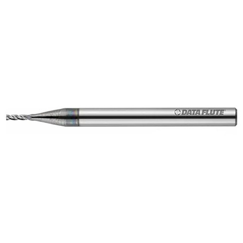 DATA FLUTE SHST40045C5 | 0.045" Diameter x 0.125" Shank x 0.067" LOC x 1.50mm OAL C11 Coated Miniature Square End Mill