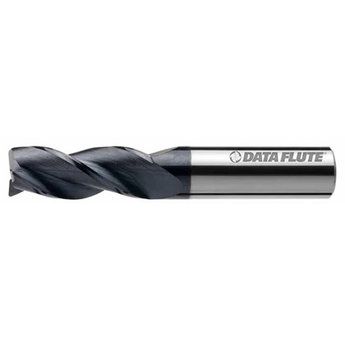 Data Flute 52156-00-D | SS30125-375C4 1/8" Diameter x 3/8" Shank x 1/2" LOC x 2-1/2" OAL Uncoated Corner Radius End Mill