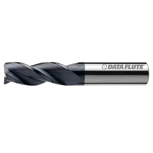 Data Flute 43829-85-D| SS30218C11 3/16" Diameter x 3/16" Shank x 9/16" LOC x 2" OAL C7 Coated Corner Radius End Mill
