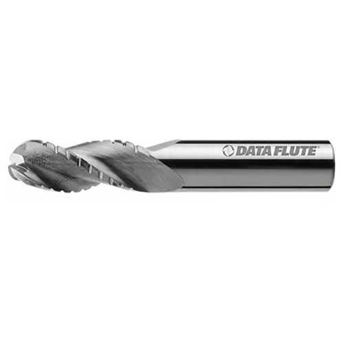 Data Flute 33868-89-D | SSBNC30281 1/4" Diameter x 1/4" Shank x 3/4" LOC x 2-1/2" OAL C4 Coated Ball Nose End Mill