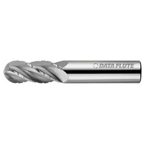Data Flute 49560-00-D| SSBNC40281 1/4" Diameter x 1/4" Shank x 3/4" LOC x 2-1/2" OAL C11 Coated Ball Nose End Mill