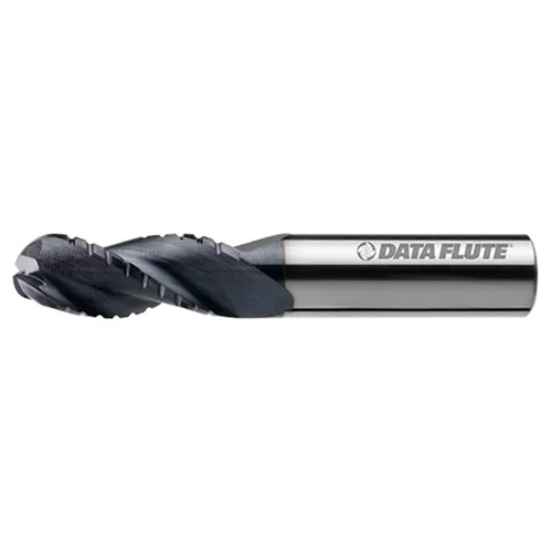 Data Flute 34468-89-D| SSBNSTC30375C4 3/8" Diameter x 3/8" Shank x 1/2" LOC x 2" OAL Uncoated Ball Nose End Mill