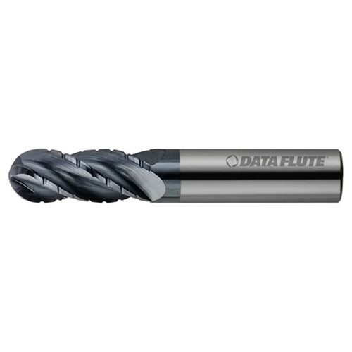 Data Flute 49500-89-D| SSBNSTC40625C4 5/8" Diameter x 5/8" Shank x 3/4" LOC x 3" OAL Uncoated Ball Nose End Mill