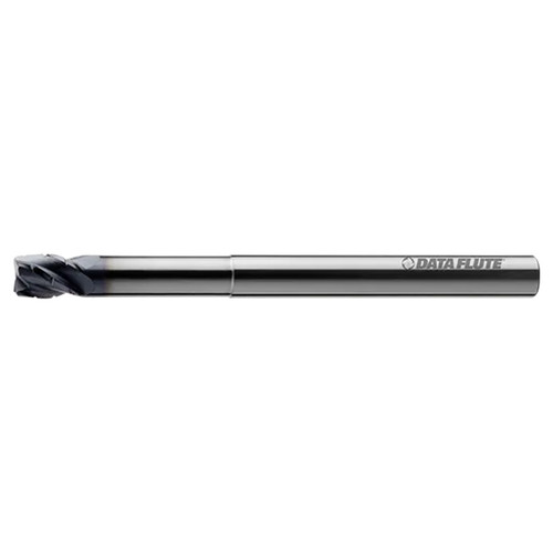 Data Flute 51279-70-D| SSDHLSMC40437C10 3/8" Diameter x 3/8" Shank x 1/2" LOC x 6" OAL C11 Coated Corner Radius End Mill