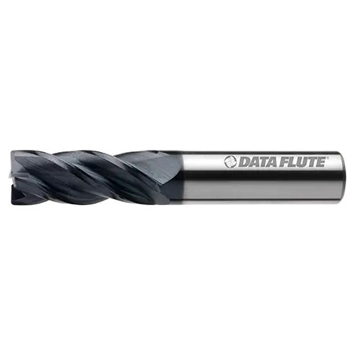 Data Flute 51295-70-D | SSDHST40250 1" Diameter x 1" Shank x 1-1/4" LOC x 6" OAL C10 Coated Corner Radius End Mill