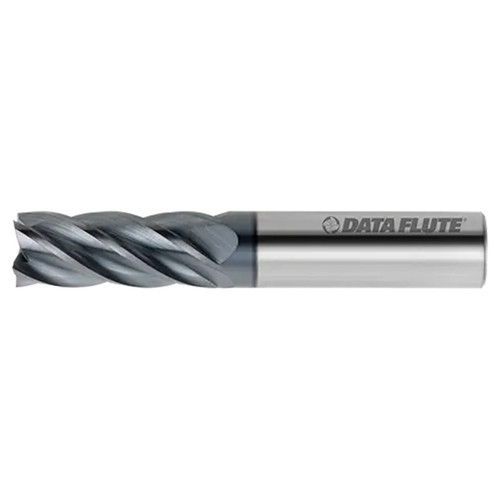 Data Flute 54054-70-D | SSIL50750-090C10 3/4" Diameter x 3/4" Shank x 3" LOC x 6" OAL C10 Coated Corner Radius End Mill