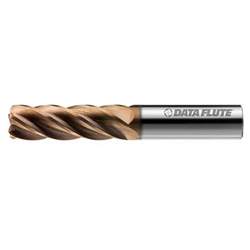 Data Flute 54970-35-D| SSIpL50375-000C35 1" Diameter x 1" Shank x 2" LOC x 5" OAL C35 Coated Corner Radius End Mill