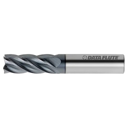 Data Flute 54080-70-D | SSIST51000-030C10 1" Diameter x 1" Shank x 1-1/4" LOC x 4" OAL C10 Coated Square End Mill