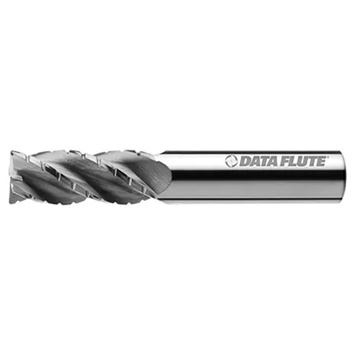 Data Flute 46169-89-D | SSLSL40375 1" Diameter x 1" Shank x 1-1/4" LOC x 6" OAL C4 Coated Corner Radius End Mill